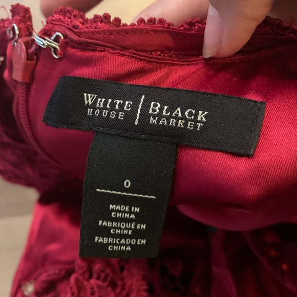 Deep Red Lace Dress - Picture 6 of 7